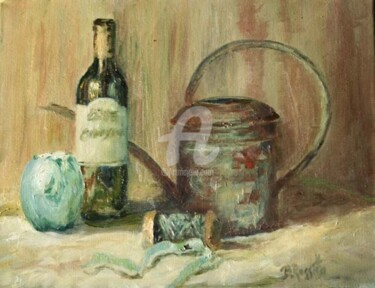 Still Life in Blue with Watering Pail